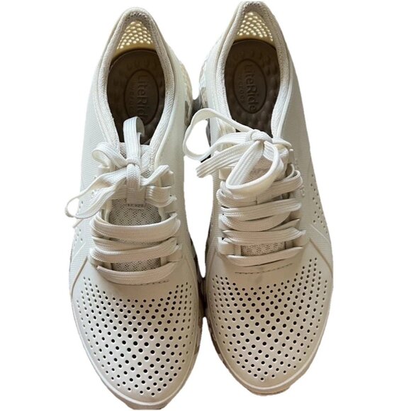 Crocs Women’s Sz 10 Literide Pacer Cream White Camouflage Size Lace Shoes - Picture 1 of 16